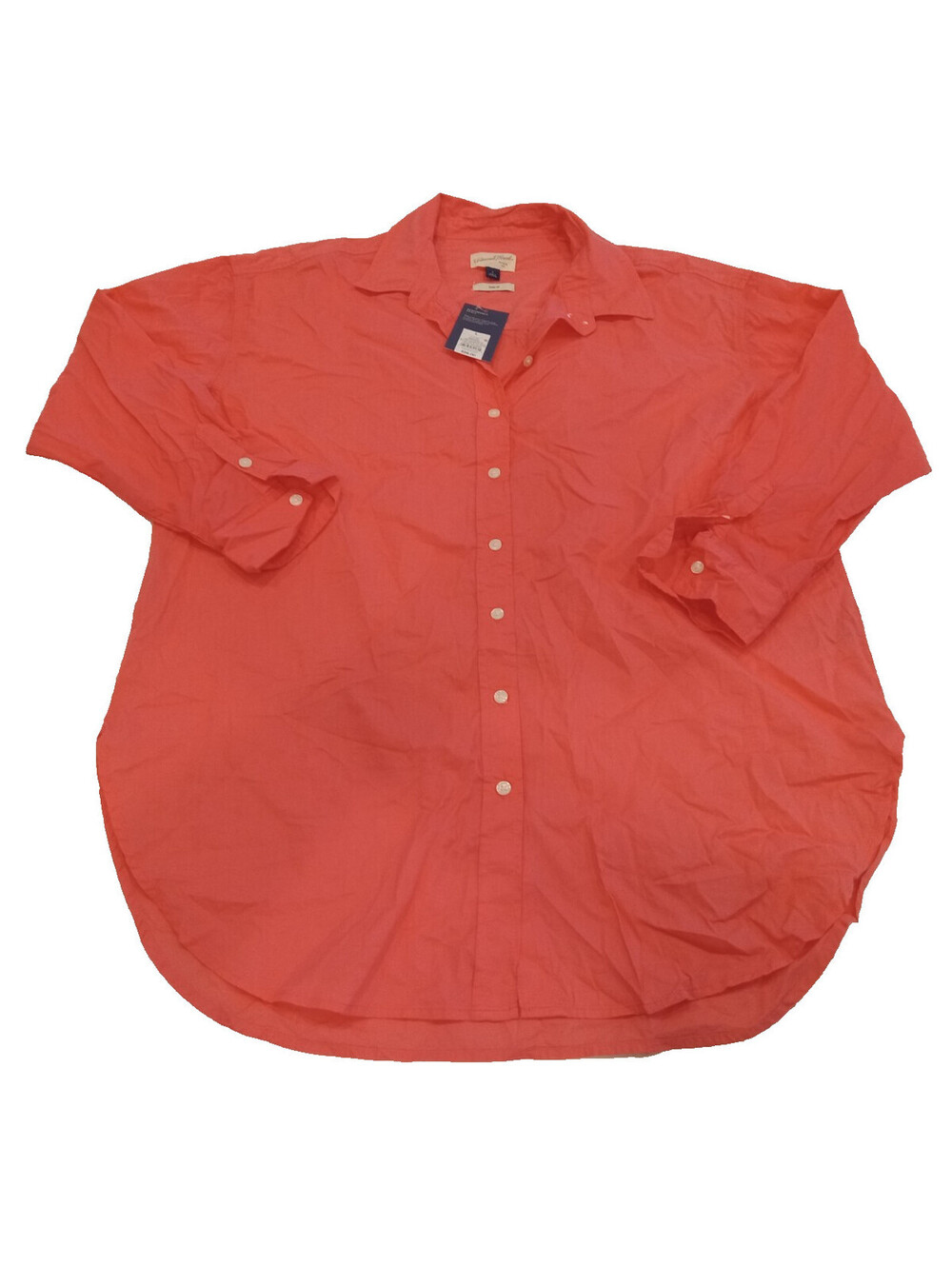 Universal Thread Shirt Womens Large Coral Orange Oversized Tunic Beach Cover Up